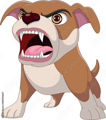 Cartoon little dog barking