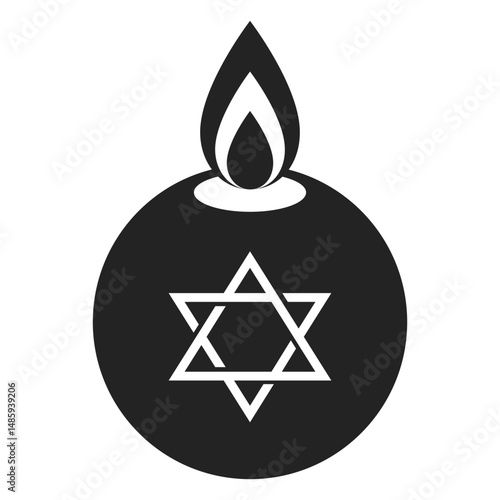 Hanukkah light star of david