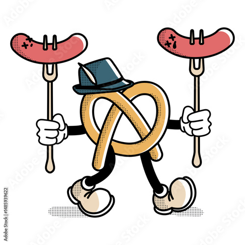 Character oktoberfest pretzel