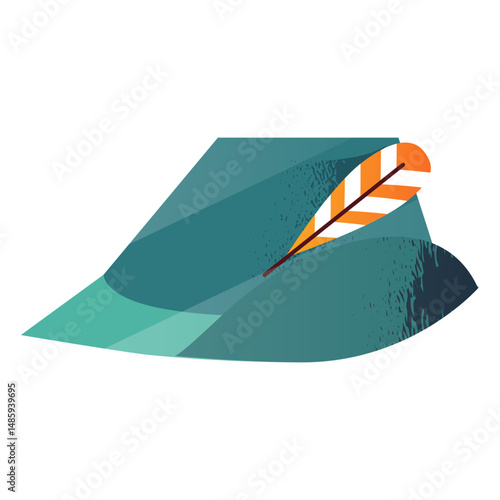 Oktoberfest german illustration hat