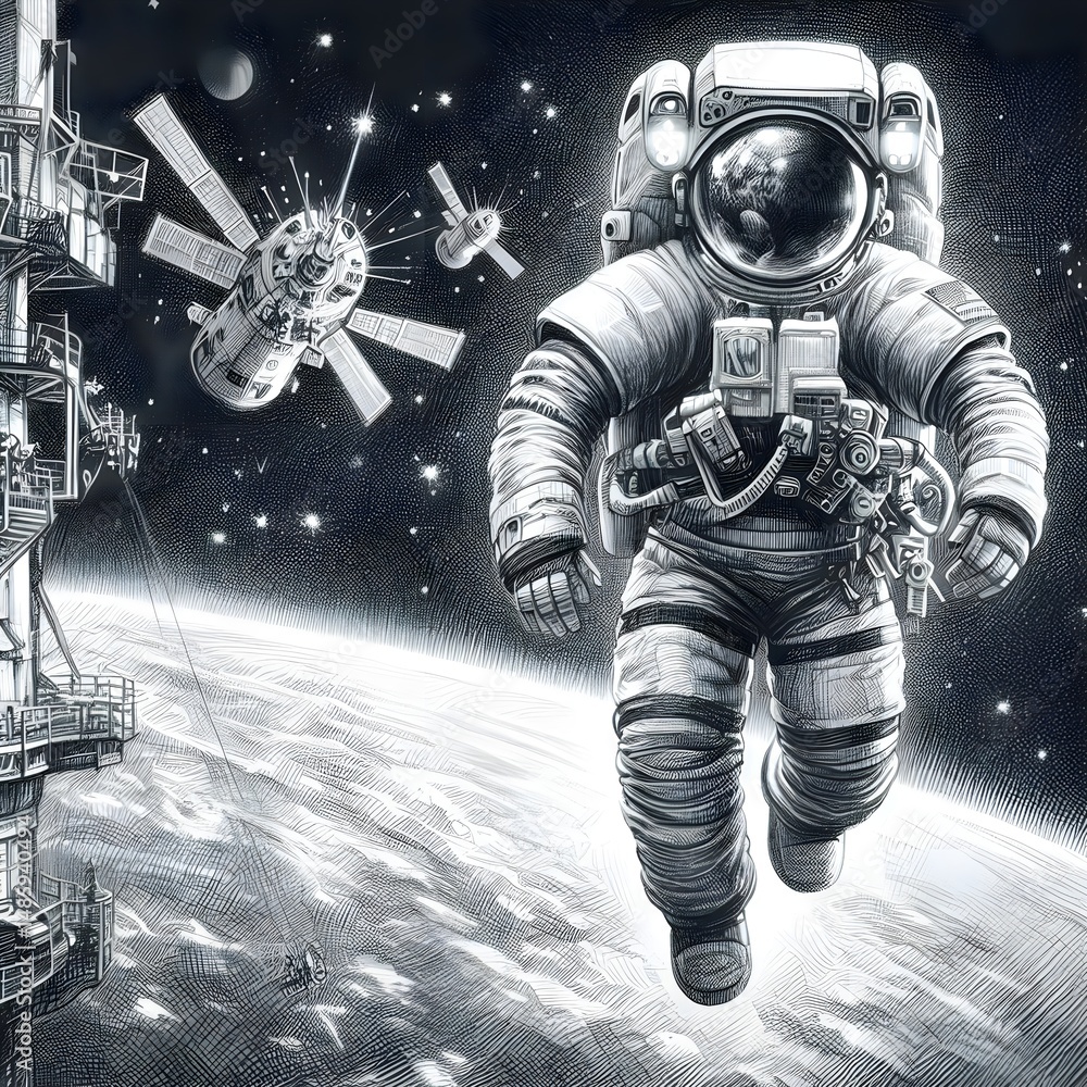astronaut in space astronaut in space