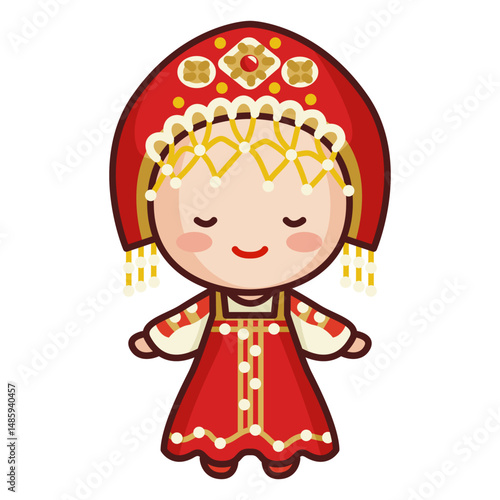 Cute russian traditional headwear