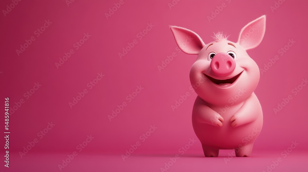 Cute pig cartoon illustration Cute pig cartoon illustration