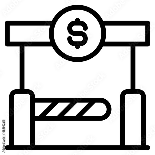Tool booth icon in vector illustration