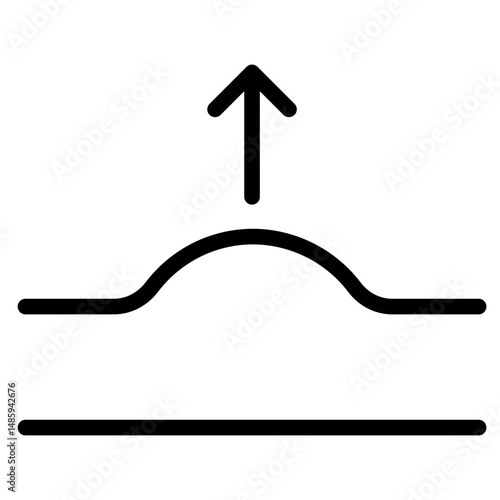 Speed bump icon in vector illustration
