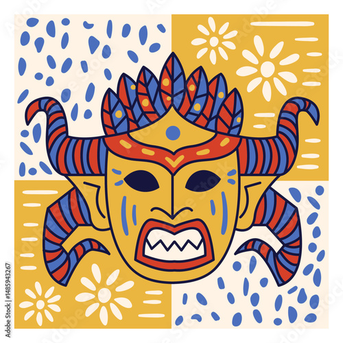 Carnival dominican republic doodle