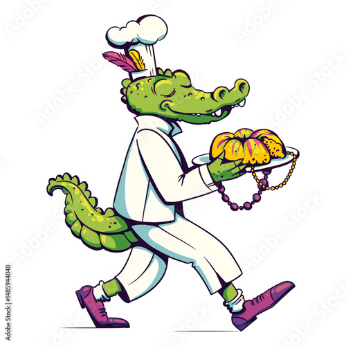 Mardi gras alligator chef