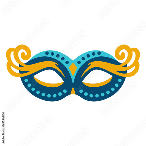 Colorful eyelashes mardi gras mask