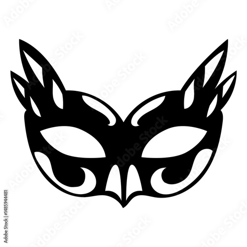 Monochromatic mardi gras mask