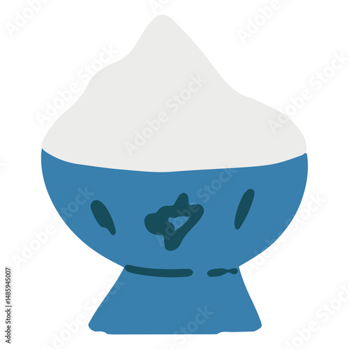Simple hand drawn pot of salt 