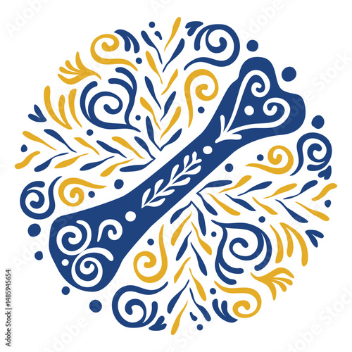 Passover plate bone decoration