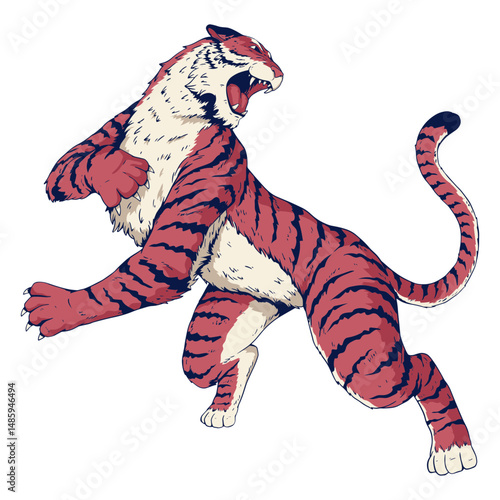 Tiger colored chinese zodiac