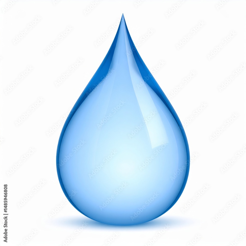 Waterdrop close view over white background Waterdrop close view over white background