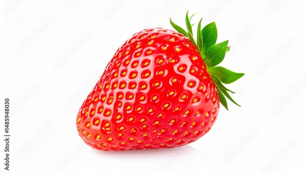 Strawberry close view over white background Strawberry close view over white background