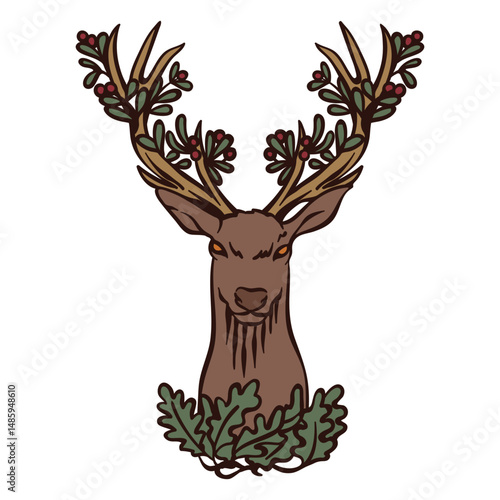 Reindeer color stroke solstice