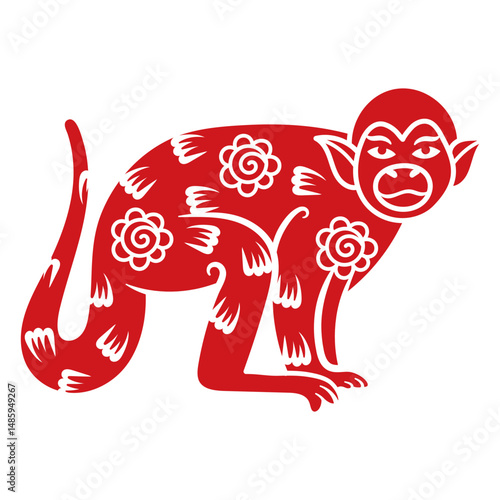 Chinese New Year monkey zodiac sign