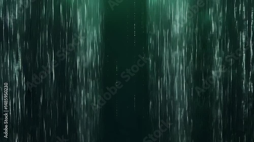 Dark green static peppered with fleeting glimpses of numeric code, drifting in vertical columns