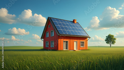 Wallpaper Mural solar panels on the roof Torontodigital.ca