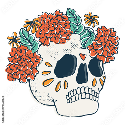 Skulls to celebrate the Day of the dead