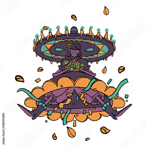 Artwork to commemorate Mexican traditions of Day of the Dead