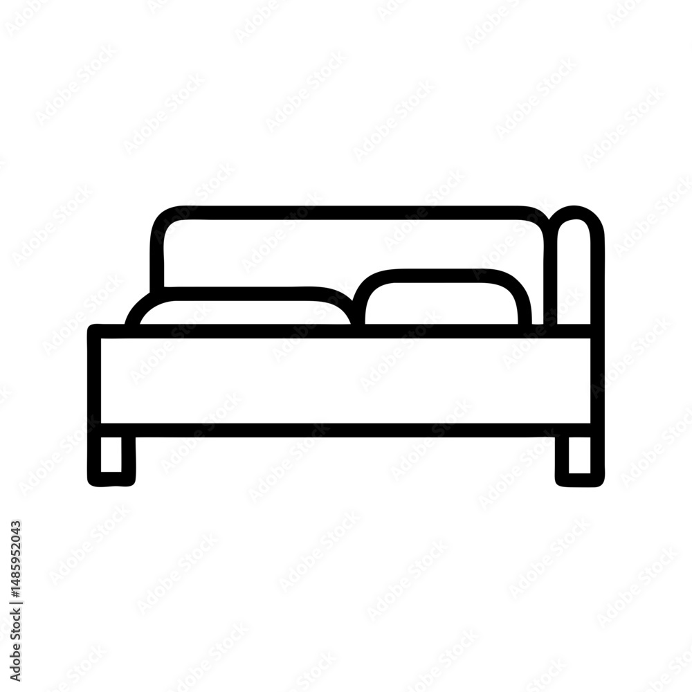 bed icon on transparent background for web and graphic design bed icon on transparent background for web and graphic design