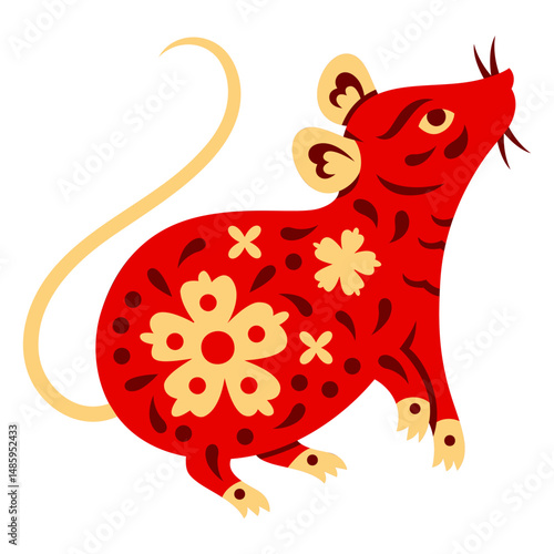 Chinese zodiac year of the rat sniffing air