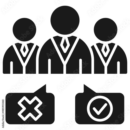 Dicision Making Glyph Icon