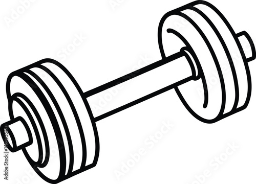 dumbbell isolated on white background