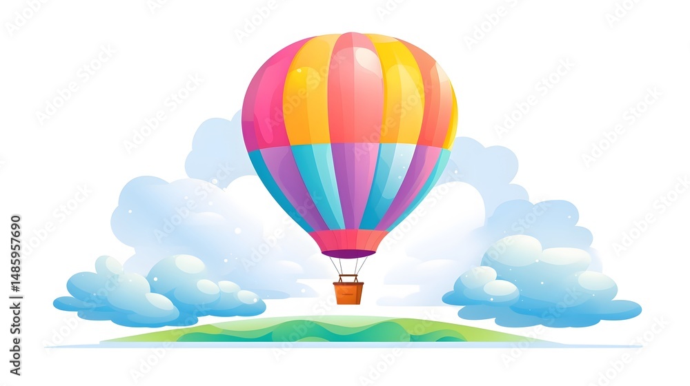 Naklejka premium Colorful and Playful Balloon Cartoon Design for Creative Projects