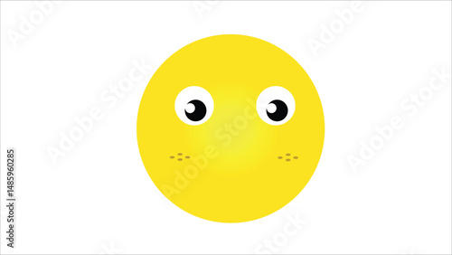 Yellow emoji on white background