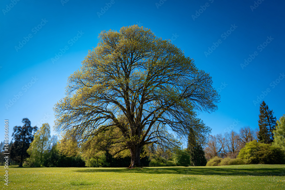 Obraz premium a large tree in a field