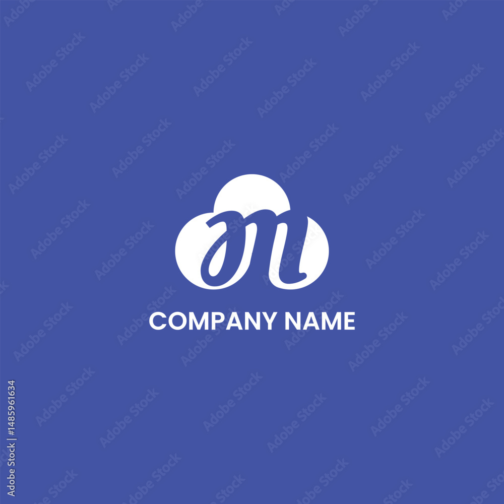 Obraz premium Cloud M logo design template