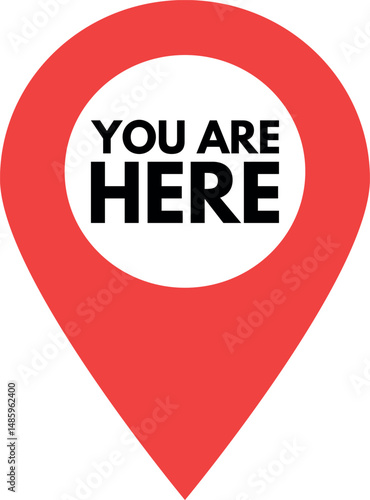 You are here map pointer icon . You Are Here Location Pointer Pin icon . Vector illustration