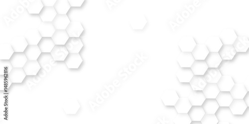  abstract honeycomb mosaic white background, abstract geometric pattern of white hexagons, hexagon concept design abstract technology background, Abstract arrangement of white hexagonal.