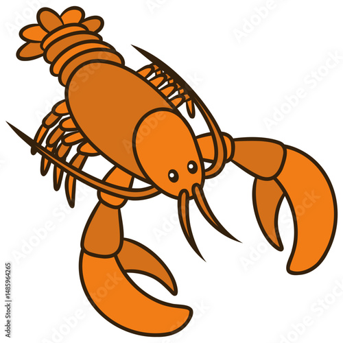Shrimp Cartoon Illustration