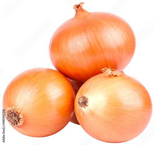 Wallpaper Mural pile of three onion isolated on white background Torontodigital.ca