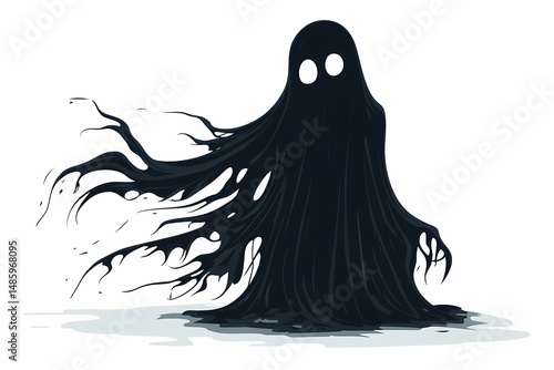 Obraz na płótnie Mysterious black ghost figure