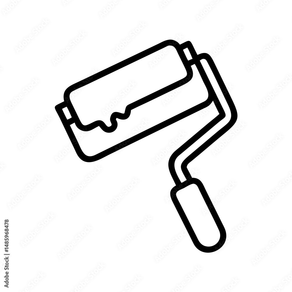 Fototapeta premium paint roller icon on transparent background for web and graphic design