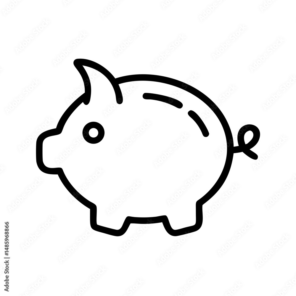 piggy bank icon on transparent background for web and graphic design piggy bank icon on transparent background for web and graphic design