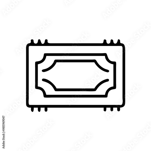 rug icon on transparent background for web and graphic design