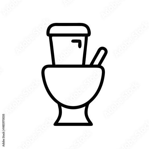 toilet icon on transparent background for web and graphic design