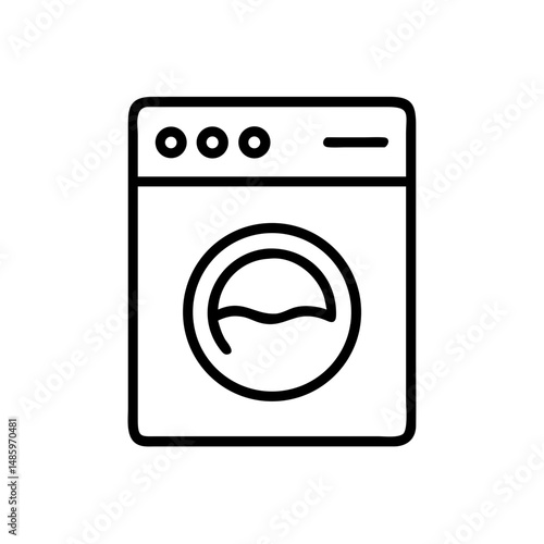 washing machine icon on transparent background for web and graphic design