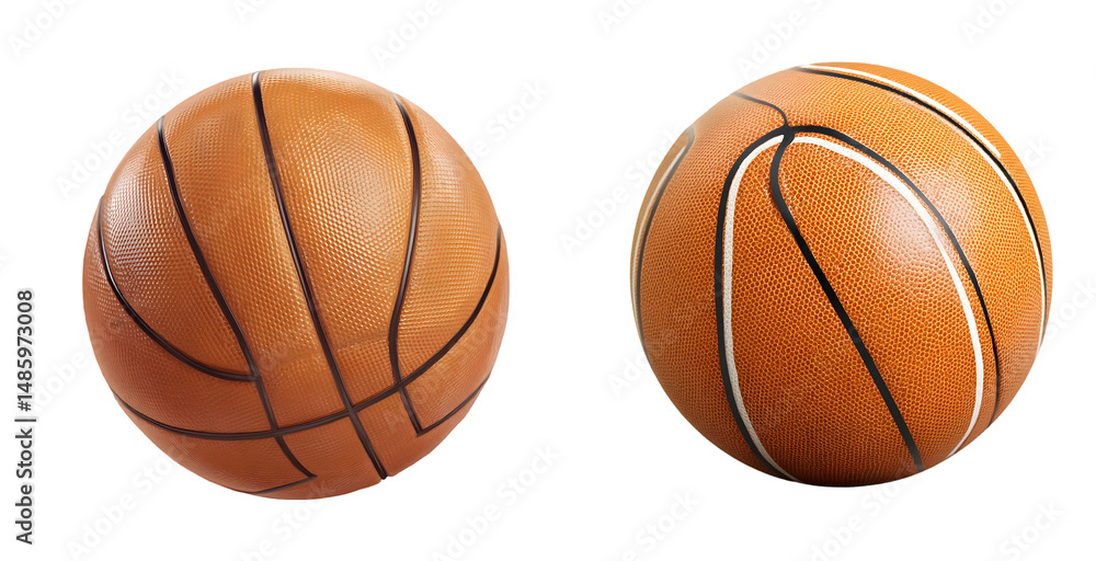Obraz premium Basketball isolated on a transparent background, sports equipment