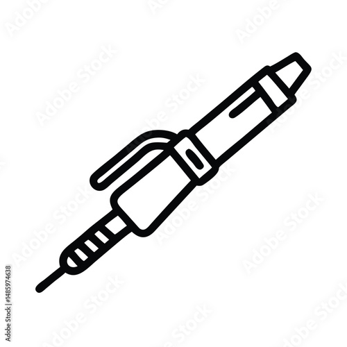soldering iron line art vector 