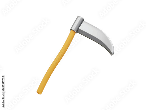 Scythe icon illustration 3d rendering
