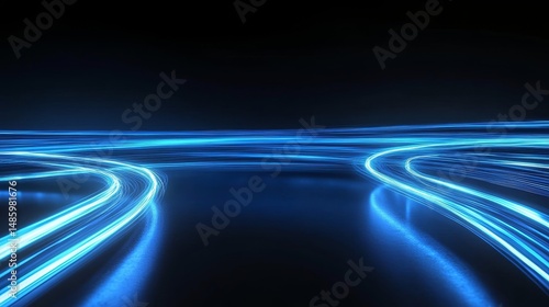 Abstract Light Trails on a Dark Background