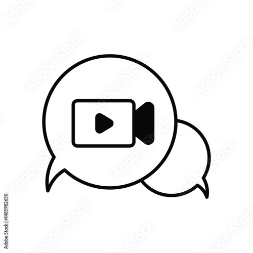 Video Call Vector icon