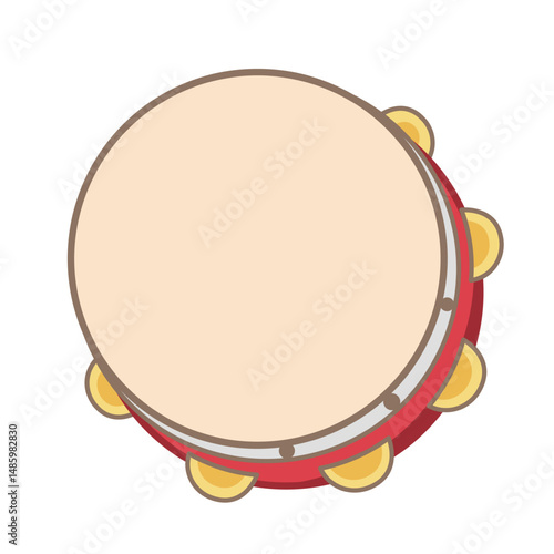 シンプルなタンブリンのイラスト