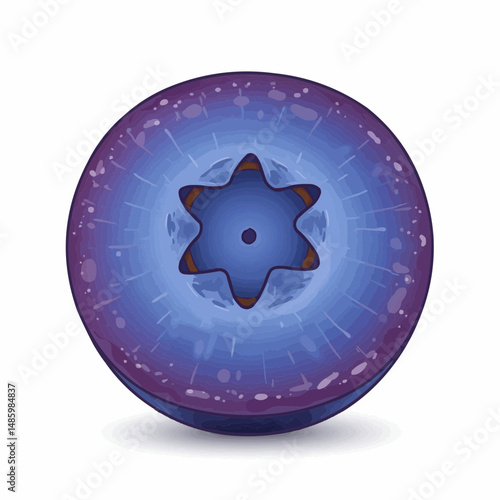 Gradient layered artwork shows a star shape with a central point on gradient colors