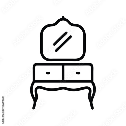  dressing table line art 